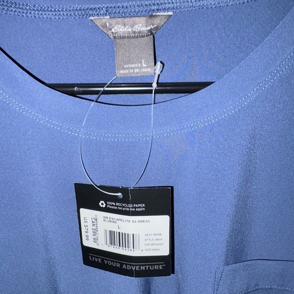 NWT Eddie Bauer Blue Casual Dress - Picture 2 of 3